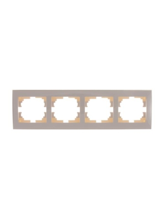 Рамка 4-м Rain горизонт. с боковой вставкой крем. LEZARD 703-0303-149 Рамка 4-м Rain горизонт. с боковой вставкой крем. LEZARD 703-0303-149