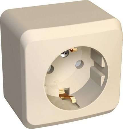 Розетка 1-м ОП Этюд 16А IP20 250В с заземл. защ. шторки крем. SE PA16-004K Розетка 1-м ОП Этюд 16А IP20 250В с заземл. защ. шторки крем. SE PA16-004K