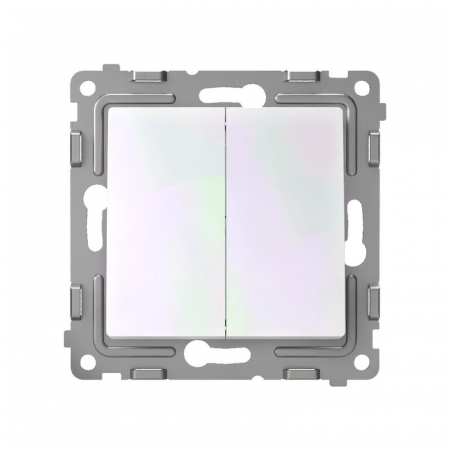 Выключатель 2-кл. СП Pixel 10А IP20 механизм перламутр. TOKOV ELECTRIC TKE-PX-V2-C04 Выключатель 2-кл. СП Pixel 10А IP20 механизм перламутр. TOKOV ELECTRIC TKE-PX-V2-C04