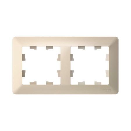 Рамка 2-м AtlasDesign Air беж./дым. бел. SE ATN220202