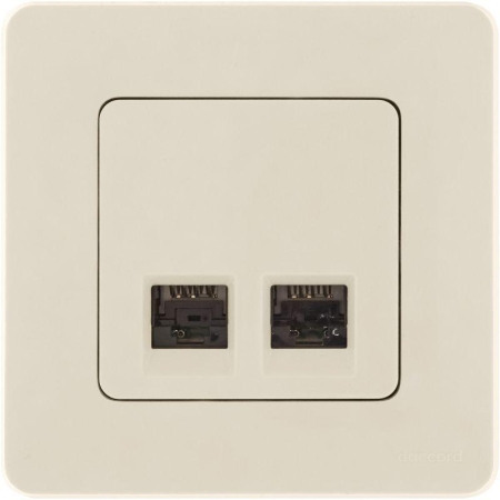 Розетка компьютерная 2-м Inspiria RJ45 кат.5E UTP сл. кость IEK 673836 Розетка компьютерная 2-м Inspiria RJ45 кат.5E UTP сл. кость IEK 673836