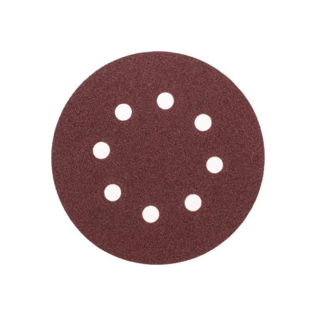 Диск абразивный на ворсовой основе на липучке перфорир. P80 125мм (уп.10шт) Kranz KR-91-1166