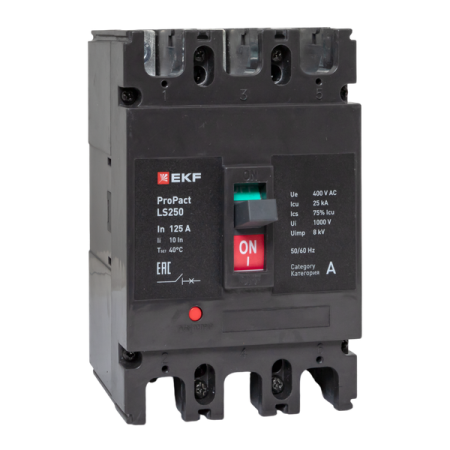 Выключатель автоматический 3п 125А 25кА LS250 ProPact EKF mccb-250-25-3-125-ls Выключатель автоматический 3п 125А 25кА LS250 ProPact EKF mccb-250-25-3-125-ls