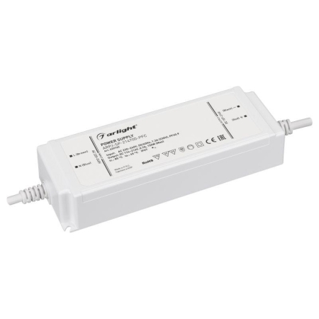 Блок питания ARPJ-SP-214700-PFC 150Вт 107-214В 0.7А IP67 пластик Arlight 039720 Блок питания ARPJ-SP-214700-PFC 150Вт 107-214В 0.7А IP67 пластик Arlight 039720