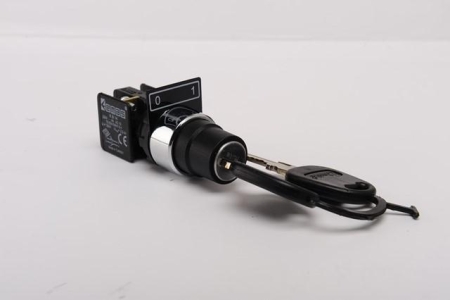 Кнопка нажимная KB с ключом диаметр 22мм 1НО+1НЗ EMAS KB14A2