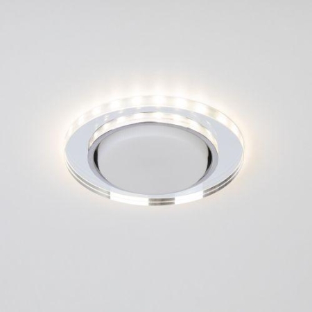 Светильник точечный DK LD51 MR GX53 встраив. со светодиод. подсветкой зеркальный ЭРА Б0057467