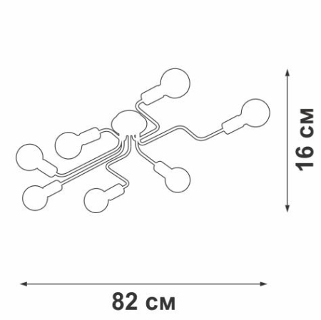 Люстра 7хE27 макс. 60Вт Vitaluce V4560-1/7PL Люстра 7хE27 макс. 60Вт Vitaluce V4560-1/7PL