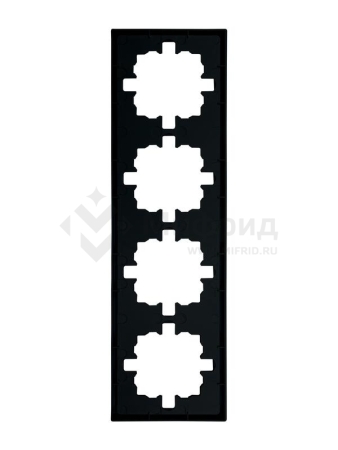 Рамка 4-м ZIMA горизонт. черн. бархат LEZARD 704-4200-149