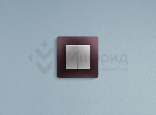 Выключатель 2-кл. 1п 1мод. СП Etika 10А IP20 250В 10AX автоматические зажимы механизм алюм. IEK 672402