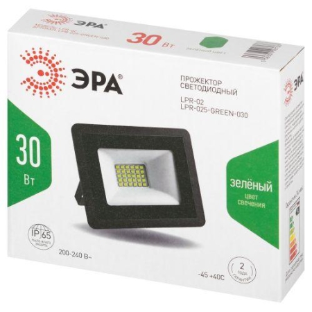 Прожектор светодиодный уличный LPR-025-GREEN-030 30Вт зел. свечение 3000лм IP65 Эра Б0064672 Прожектор светодиодный уличный LPR-025-GREEN-030 30Вт зел. свечение 3000лм IP65 Эра Б0064672