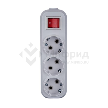 Колодка удлинителя 3-м 16А с заземл. с выкл. АБС-пластик бел. TOKOV ELECTRIC TKE-C01-KU3-ZV