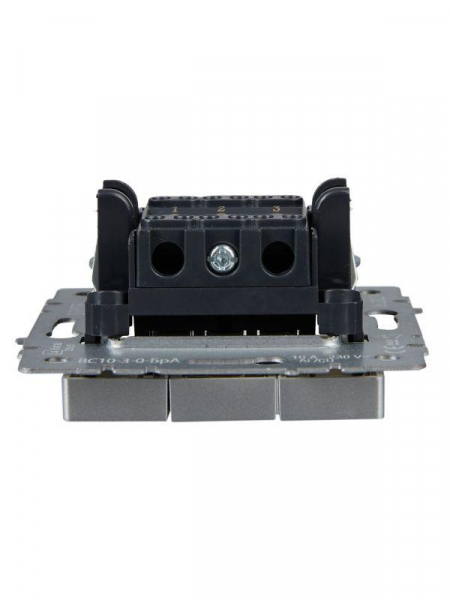 Выключатель 3-кл. СП BRITE ВС10-3-0-БрА 10А механизм алюм. IEK BR-V30-0-10-K47