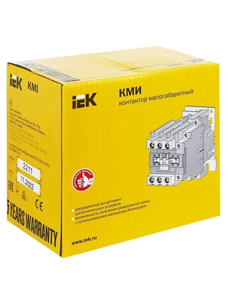 Контактор КМИ-34012 40А 400В/AC3 1НО 1Н3 KARAT IEK KKM31-040-400-11 Контактор КМИ-34012 40А 400В/AC3 1НО 1Н3 KARAT IEK KKM31-040-400-11