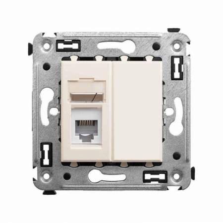 Розетка телефонная 1-м СП Avanti "Ванильная дымка" RJ12 DKC 4405313 Розетка телефонная 1-м СП Avanti "Ванильная дымка" RJ12 DKC 4405313