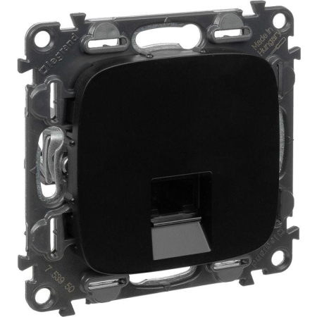 Розетка компьютерная 1-м Valena Allure RJ45 кат.5E UTP с лицев. панелью механизм антрацит Leg 753950 Розетка компьютерная 1-м Valena Allure RJ45 кат.5E UTP с лицев. панелью механизм антрацит Leg 753950