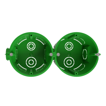 Коробка установочная 68х45мм для твердых стен с саморезами один стыковочный узел IP20 зел. KUTS1-68-45-green Эра Б0061164