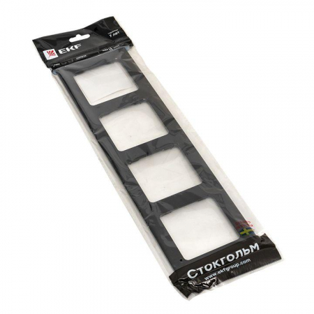 Рамка 4-м Стокгольм металл. черн. PROxima EKF EZM-G-305-10 Рамка 4-м Стокгольм металл. черн. PROxima EKF EZM-G-305-10