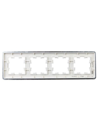 Рамка 4-м BRITE РУ-4-1-Бр метал. алюм. RE IEK BR-M42-M-01-K47