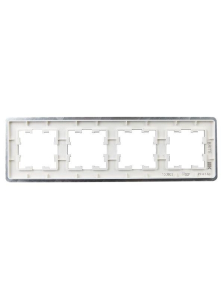 Рамка 4-м BRITE РУ-4-1-Бр метал. алюм. RE IEK BR-M42-M-01-K47