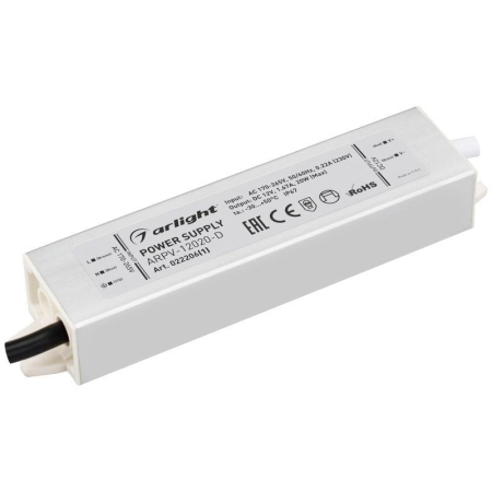 Блок питания ARPV-12020-D 12В 1.7А 20Вт IP67 метал. Arlight 0222061 Блок питания ARPV-12020-D 12В 1.7А 20Вт IP67 метал. Arlight 0222061