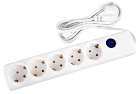 Сетевой фильтр 5х1.5 10А 2200 Вт ПВС 3х0.75 модель РВС16-005 Spi Volsten 14714 Сетевой фильтр 5х1.5 10А 2200 Вт ПВС 3х0.75 модель РВС16-005 Spi Volsten 14714