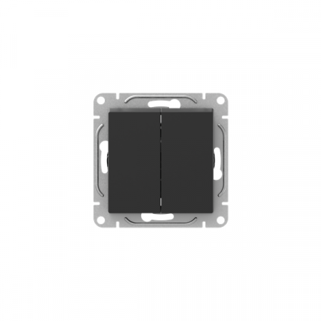 Выключатель проходной 2-кл. СП Эпика механизм черн. EKF UP1-SWB-21