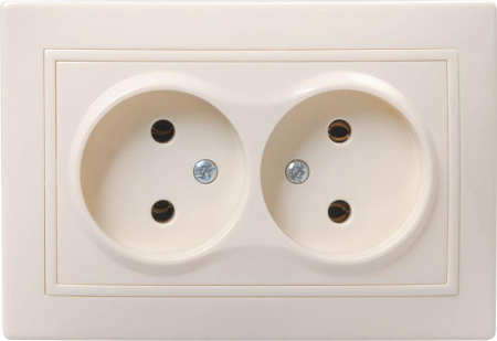 Розетка 2-м СП Кварта 10А IP20 без заземл. без защ. шторок крем. IEK ERK23-K33-10-DM Розетка 2-м СП Кварта 10А IP20 без заземл. без защ. шторок крем. IEK ERK23-K33-10-DM