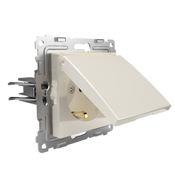 Розетка 1-м СП Pixel 16А IP20 с заземл. защ. шторки с крышкой механизм беж. TOKOV ELECTRIC TKE-PX-R1ZSW1-C02 Розетка 1-м СП Pixel 16А IP20 с заземл. защ. шторки с крышкой механизм беж. TOKOV ELECTRIC TKE-PX-R1ZSW1-C02