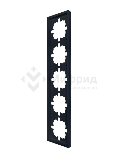 Рамка 5-м ZIMA горизонт. черн. бархат LEZARD 704-4200-150