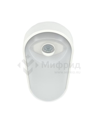 Светильник светодиодный WP 15 C 12W OP 840 W10L22 WH MDM 220х106х60мм 12Вт 4000К IP54 ЖКХ овал. пылевлагозащ. с датчиком движ. бел. Русский Свет 15071524500