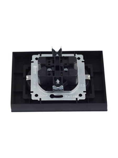 Розетка 2-м СП BRITE РСш12-3-БрГ 16А в сборе с заземл. защ. шторки графит IEK BR-R24-16-K53-F