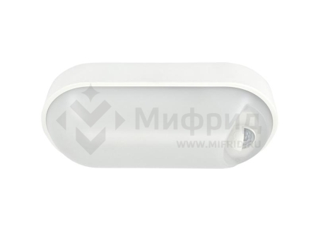 Светильник светодиодный WP 15 C 12W OP 840 W10L22 WH MDM 220х106х60мм 12Вт 4000К IP54 ЖКХ овал. пылевлагозащ. с датчиком движ. бел. Русский Свет 15071524500