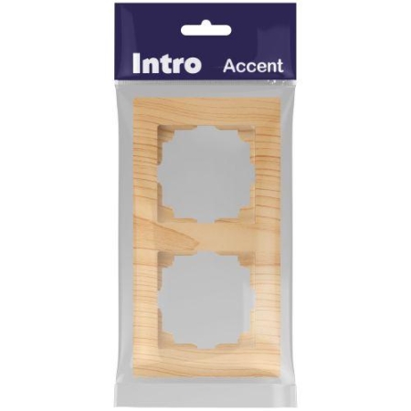 Рамка 2-м СП Accent 6-502-11 сосна Intro Б0063729 Рамка 2-м СП Accent 6-502-11 сосна Intro Б0063729