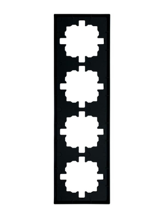 Рамка 4-мест. горизонт. ZIMA черн. бархат LEZARD 704-4200-149