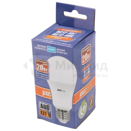 Лампа светодиодная низковольтная PLED-A60 MO 20Вт 6500К холод. бел. E27 12-48В AC/DC Pro JazzWay 5050655
