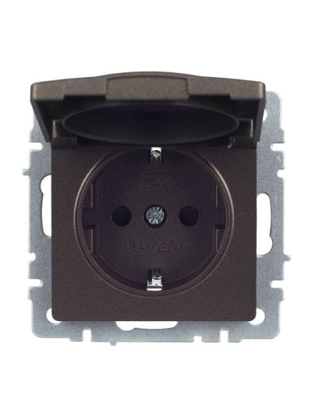 Розетка BRITE РСбш10-3-БрТБ 16А IP20 с заземл. защ. шторки с крышкой механизм бронза IEK BR-R16-16-K45 Розетка BRITE РСбш10-3-БрТБ 16А IP20 с заземл. защ. шторки с крышкой механизм бронза IEK BR-R16-16-K45