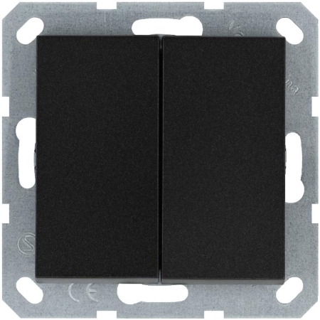 Выключатель 2-кл. 10А IP20 механизм антрацит Jasmart G3023B Выключатель 2-кл. 10А IP20 механизм антрацит Jasmart G3023B