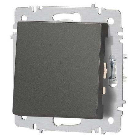 Кнопка Accent 6-109-07 10А-250В IP20 СУ графит Intro Б0063617