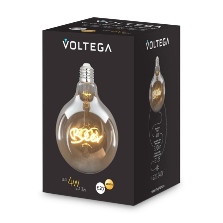 Лампа светодиодная филаментная Loft 271 G125 4Вт 2500К E27 Voltega 8555 Лампа светодиодная филаментная Loft 271 G125 4Вт 2500К E27 Voltega 8555
