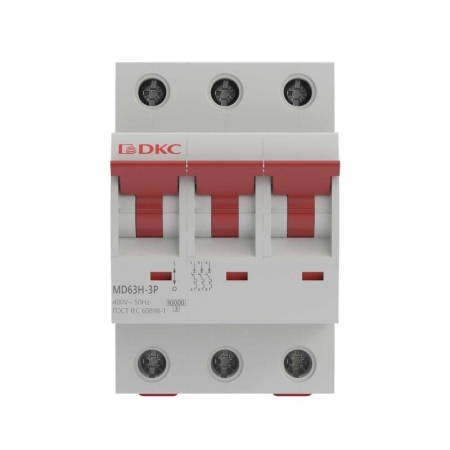 Выключатель автоматический модульный 3п C 63А 10кА max типа MD63H YON MD63H-3PC63 Выключатель автоматический модульный 3п C 63А 10кА max типа MD63H YON MD63H-3PC63