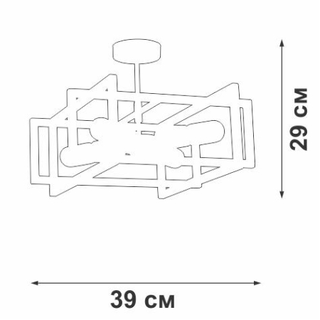 Люстра 4xE27 макс. 40Вт Vitaluce V3981-1/4PL Люстра 4xE27 макс. 40Вт Vitaluce V3981-1/4PL