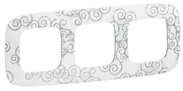 Рамка 3-м Valena Allure универсальная нарцисс хром Leg 754343 Рамка 3-м Valena Allure универсальная нарцисс хром Leg 754343