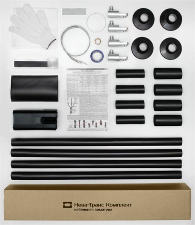 Муфта кабельная концевая наружн. уст. 1кВ 1КНТпН-4х(35-50) с болтов. наконечн. Нева-Транс Комплект 22020096