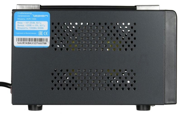 Стабилизатор напряжения AVR-2000 1200Вт 2000В.А IPPON 551689