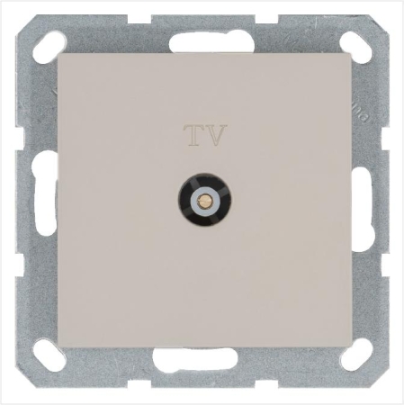 Розетка телевизионная оконечная TV Ф9.5мм механизм тауп Jasmart G6001T Розетка телевизионная оконечная TV Ф9.5мм механизм тауп Jasmart G6001T