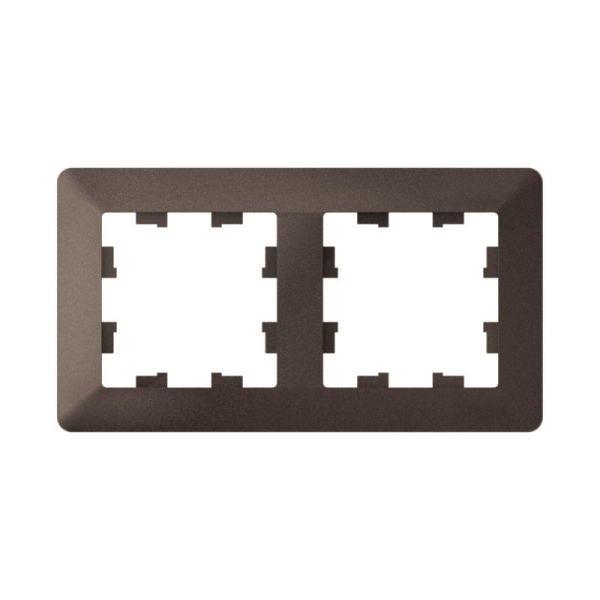 Рамка 2-м AtlasDesign Air мокко/дым. черн. SE ATN220602