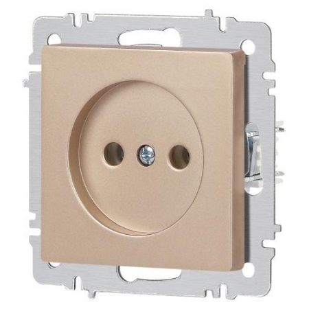 Розетка 1-м СП Accent 6-201-04 16А IP20 250В 2P шампань Intro Б0063663 Розетка 1-м СП Accent 6-201-04 16А IP20 250В 2P шампань Intro Б0063663