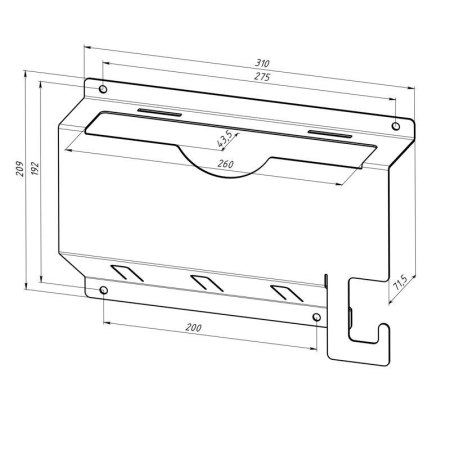 Держатель для угловых шлифмашинок до 210мм настенный с крючками черн. Rexant 38-0658