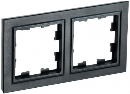 Рамка 2-м BRITE РУ-2-БрЧ черн. IEK BR-M22-K02 Рамка 2-м BRITE РУ-2-БрЧ черн. IEK BR-M22-K02