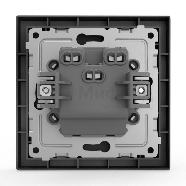 Выключатель 2-кл. СП Pixel 10А IP20 в сборе карбон TOKOV ELECTRIC TKE-PX-V2F-C14